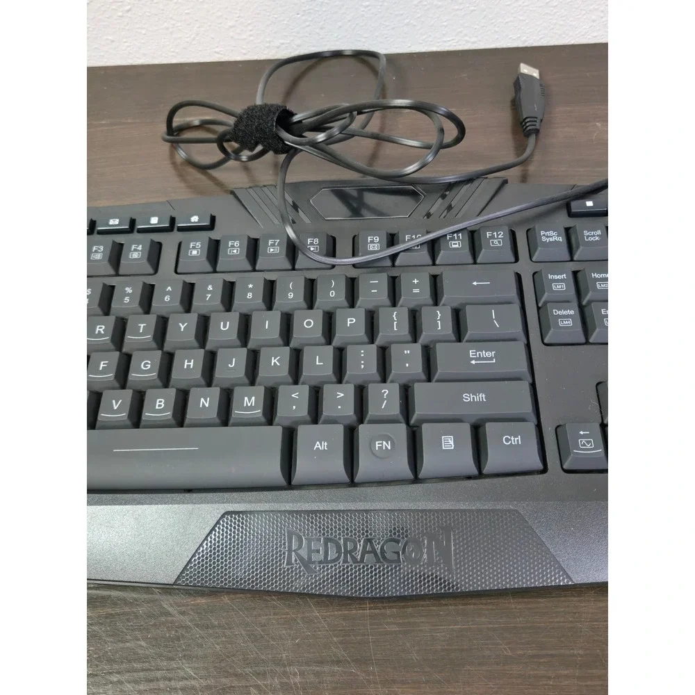 Redragon S101-3 Wired Gaming Keyboard Full Size Black USB Multimedia Keys PC
